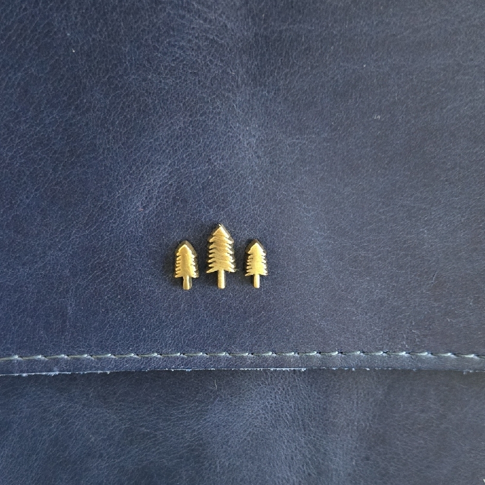 Portland Leather Blue Backpack - Picture 2 of 4